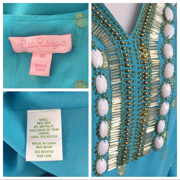 ✨HP✨ Lilly Pulitzer Wilda caftan pop the bubbly - Picture 6 of 7